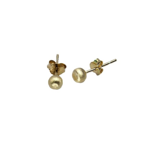 Matte Gold Plated Classic Stud Earring 7mm