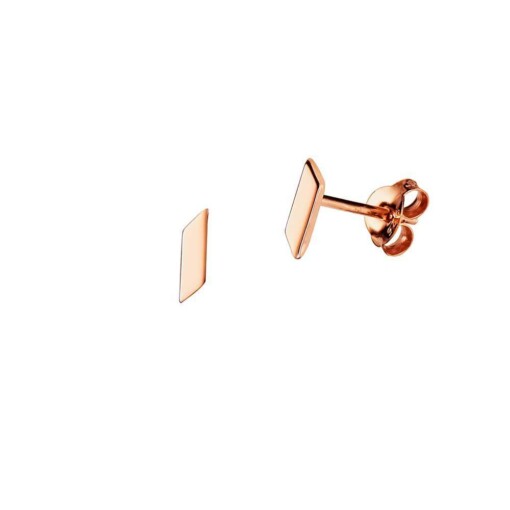 Mini Rosé Gold Plated Flat Stud Earring