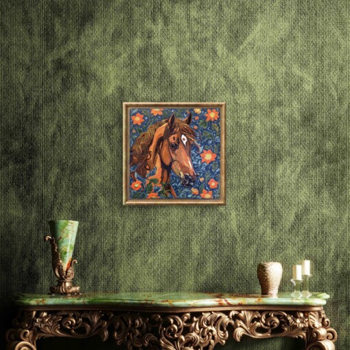 Paard - handgedrukte linosnede print