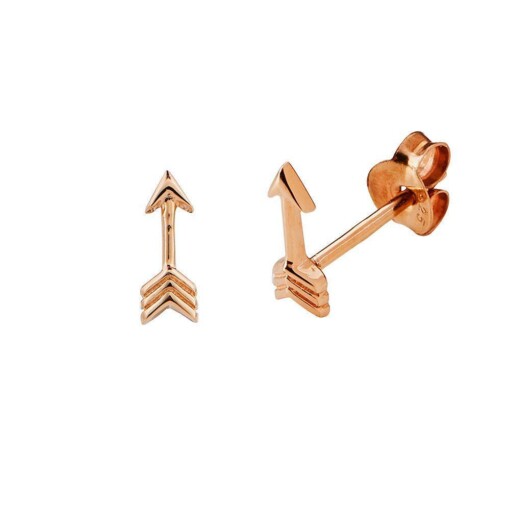 Rosé Gold Plated Arrow Stud Earring