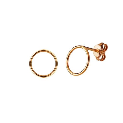 Rosé Gold Plated Circle Stud Earring 7mm