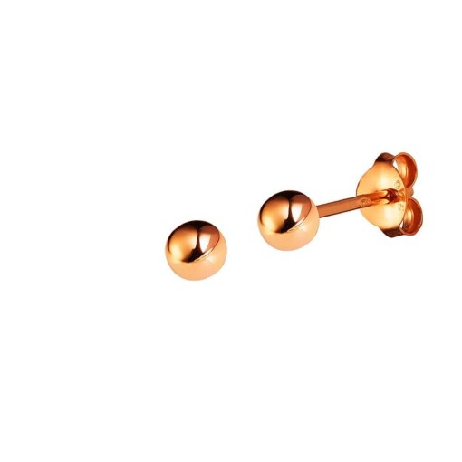 Rosé Gold Plated Classic Stud Earring 4mm