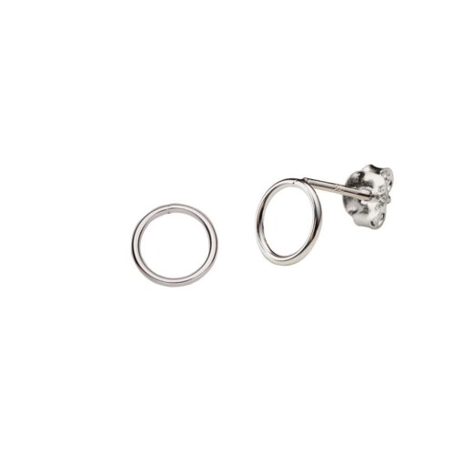 Silver Circle Stud Earring 3mm