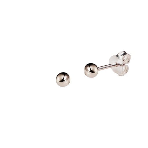 Silver Classic Stud Earring 4mm