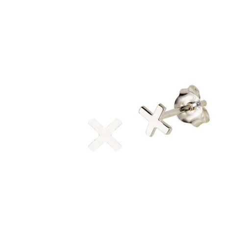Silver Cross Stud Earring