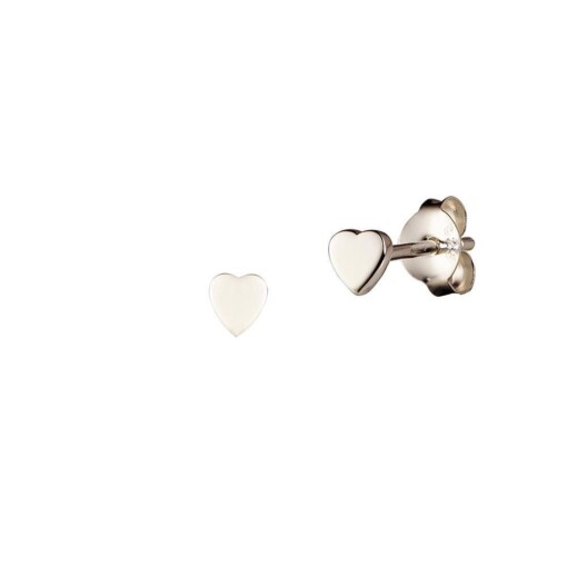 Silver Heart Stud Earring