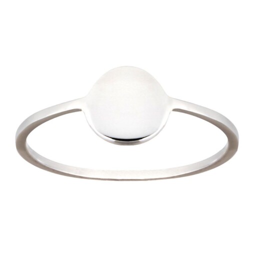 Silver Ring With Big Round