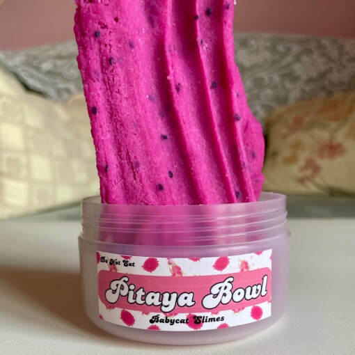 Icee slijm "Pitaya Bowl" - beginnerslijm van drakenfruit met zaden en toppings, tactiel speelgoed als cadeau voor sensorische behoeften, gevoeligheden, autisme, ADHD