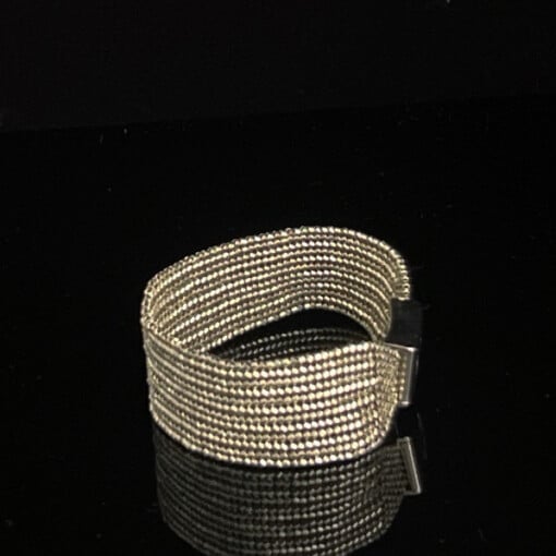 Miyuki beads armband | zilverkleur met verwisselbare magneetsluiting
