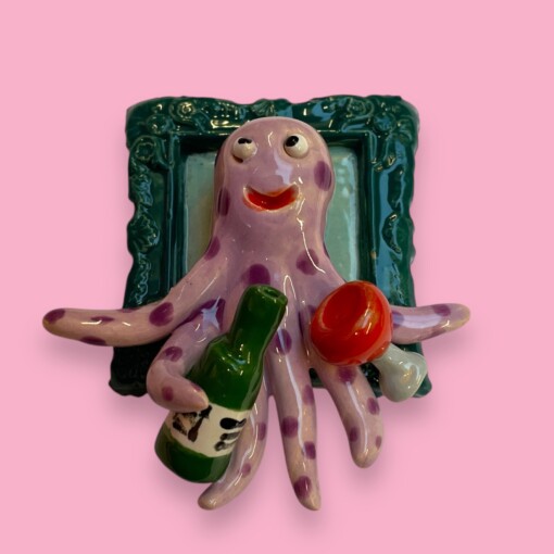 Okkie de Octopus van keramiek om op te hangen