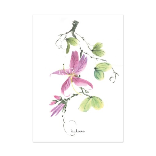 Set van 7 gevouwen A6 kaarten bloemen