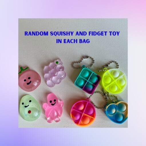 Slijmfeestgunsten - voorgevulde, kant-en-klare cadeauzakjes voor kinderfeestjes met ambachtelijk handgemaakte boterslijm, squishy en fidget popper-speelgoed