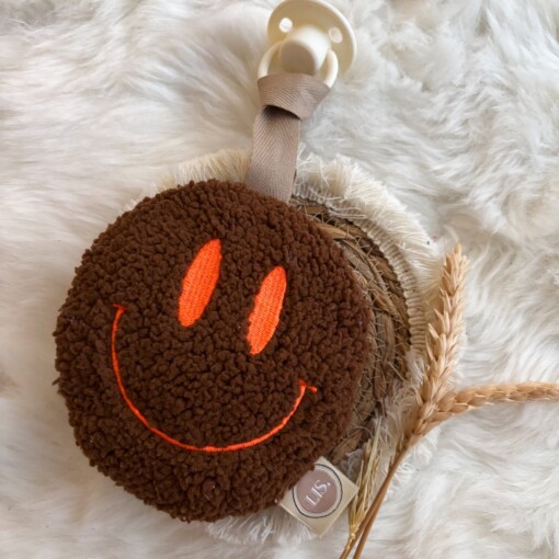 Speenkoord Smiley - bruin