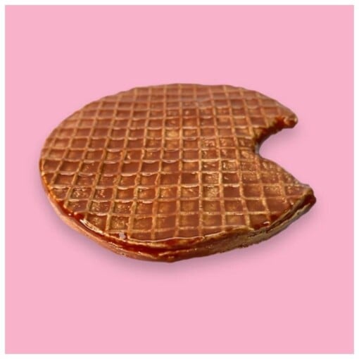 Stroopwafel van keramiek om op te hangen