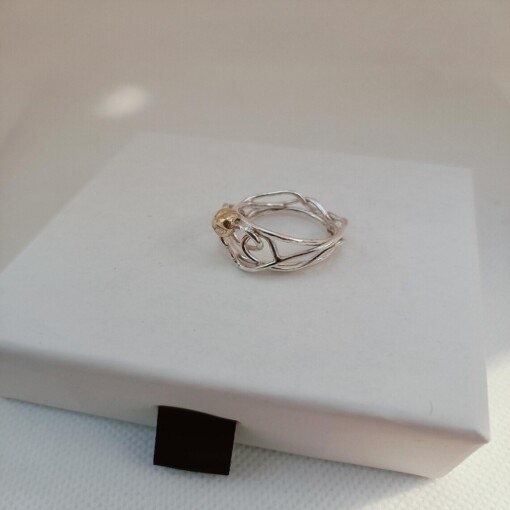 Unieke zilveren ring Fantasy style