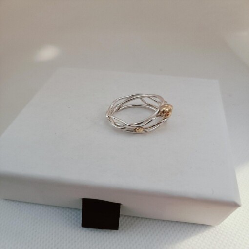 Unieke zilveren ring Fantasy style