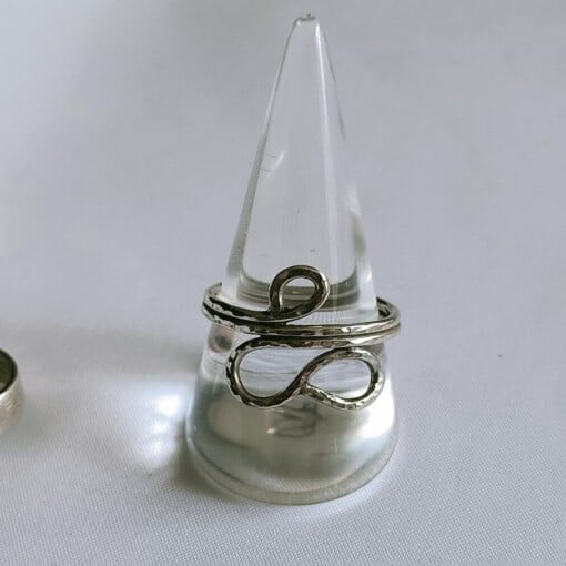 Zilveren ring in bohemian style