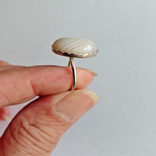 Zilveren ring met agaat