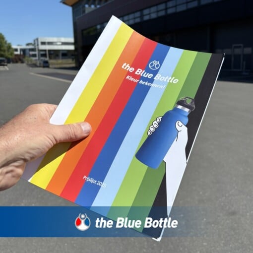 500ml. RVS Blue Bottle thermosfles Black edition