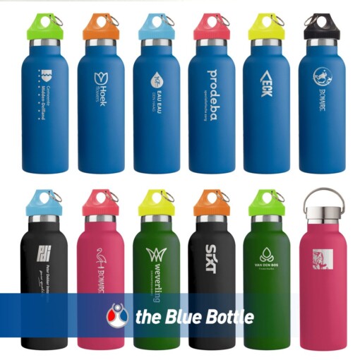 500ml. RVS Blue Bottle thermosfles Pink edition