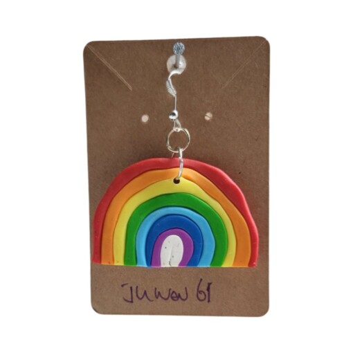 JuWen 2 Oorbellen Uniek handwerk in polymeerklei , een sieraad voor jou of als cadeau