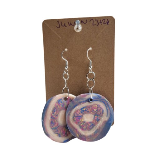 JuWen 2 Oorbellen Uniek handwerk in polymeerklei , een sieraad voor jou of als cadeau