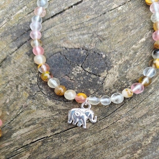 Natuursteen armbanden met bedel, set in 2 variaties!
