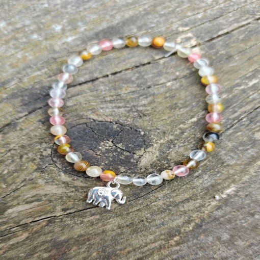 Natuursteen armbanden met bedel, set in 2 variaties!