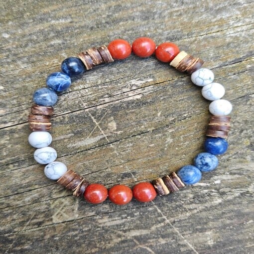 Natuursteen armbanden, 4 variaties