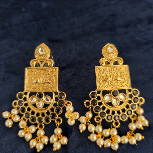 Rajasthani houtsnijwerk Oorbellen