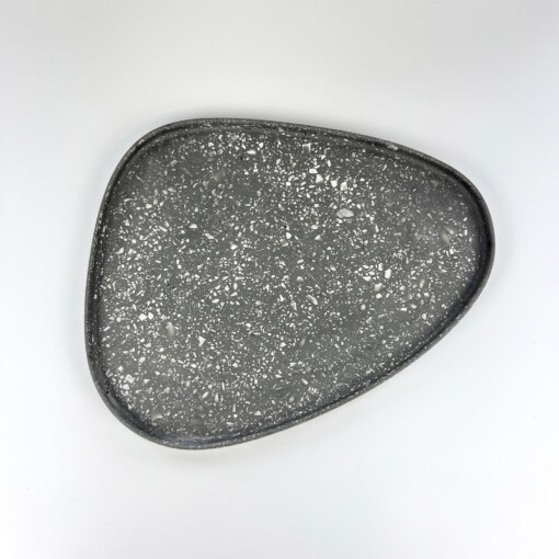 XL Jesmonite Schaal “Blob” – Organische Vorm in Steenlook voor Kaarsen & Sieraden