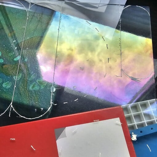 "Gewoon ongewoon". Glas in lood. Suncatcher