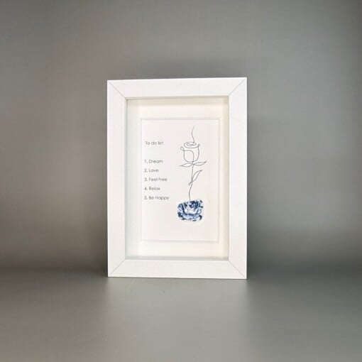 “To Do List” Kunstwerk met Delfts Blauw – Uniek en Handgemaakt
