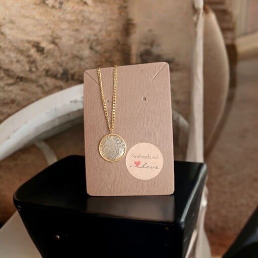 Vergulden goud Ketting met Ronde gouden takjesontwerp Hanger met goudlaagje 18 mm