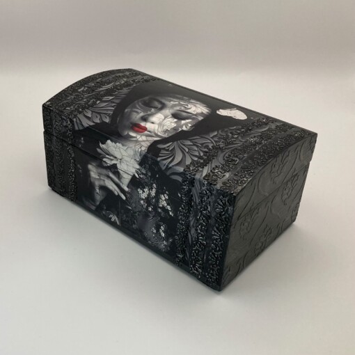 Handgedecoreerd kistje ‘Antracia’ voor interieur of cadeau