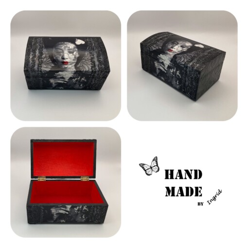Handgedecoreerd kistje ‘Antracia’ voor interieur of cadeau