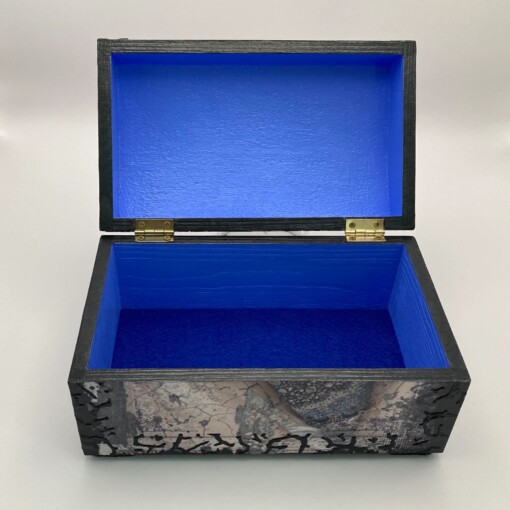 Handgedecoreerd kistje ‘Blue Butterflies’ voor interieur of cadeau