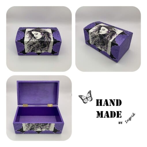 Handgedecoreerd kistje ‘Dream Catcher’ voor interieur of cadeau