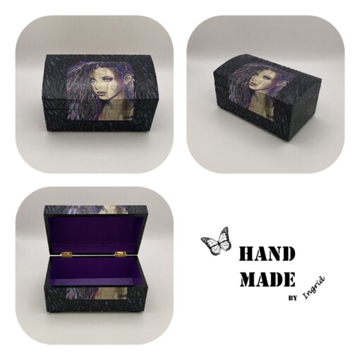 Handgedecoreerd kistje ‘Mayflower’ voor interieur of cadeau