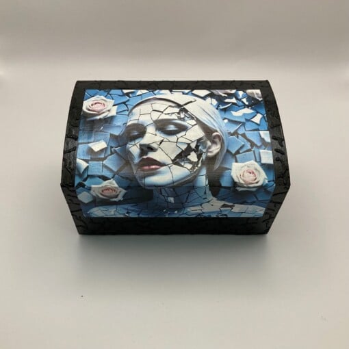 Handgedecoreerd kistje ‘Mosaic’ voor interieur of cadeau