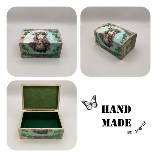 Handgedecoreerd kistje ‘Robin Hood’ voor interieur of cadeau