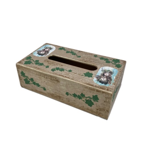 Handgedecoreerde tissue doos ‘Robin Hood’ voor interieur of cadeau