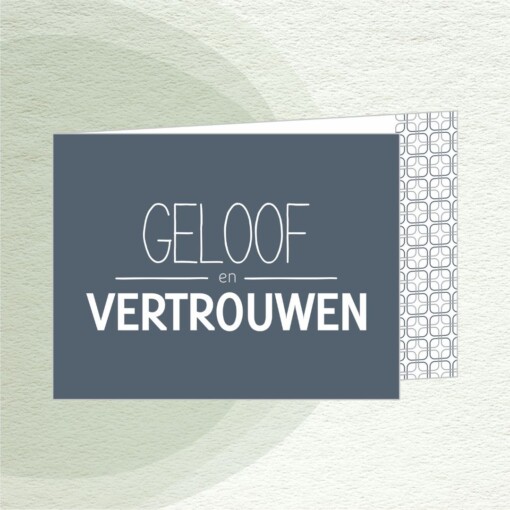 Kaart 'Geloof en Vertrouwen'