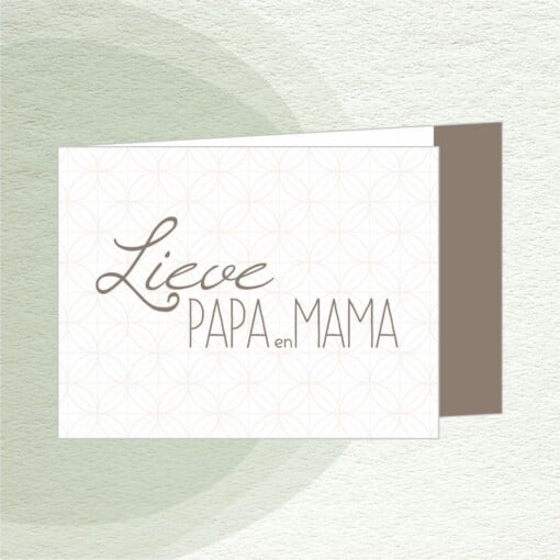 Kaart 'Lieve papa en mama'