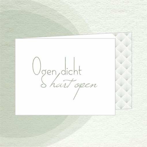 Kaart 'Ogen dicht & hart open'