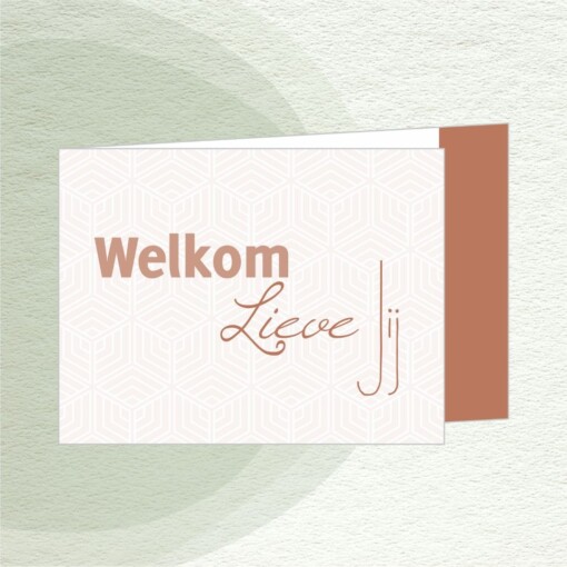 Kaart 'Welkom lieve jij'