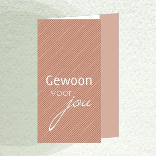Kaart 'gewoon voor jou'