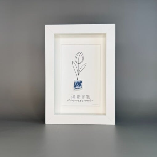 Tulpenkunst met Delfts Blauw Scherf – "Say Yes to New Adventures"