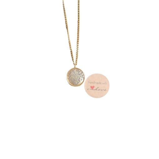 Vergulden goud Ketting met Ronde gouden takjesontwerp Hanger met goudlaagje 18 mm