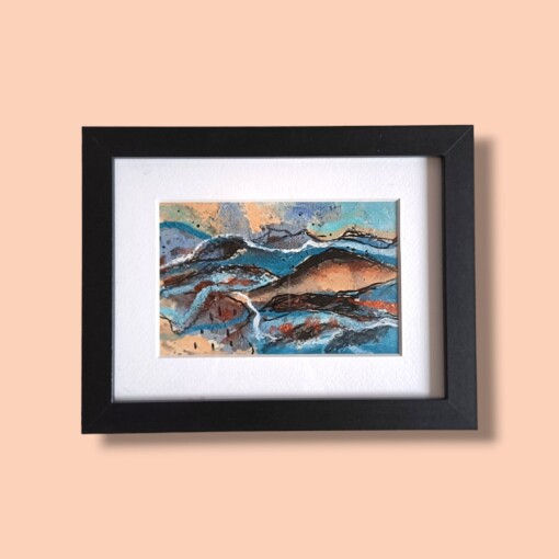 Abstract landschap - mini schilderij